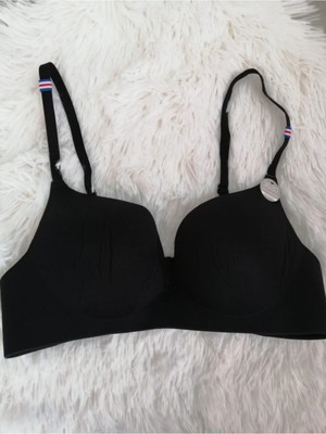 F.k Kadın Siyah Lazer Kesim Telsiz Destekli Sütyen