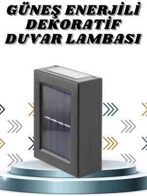 Derin Stok Solar Lamba Dekoratif Aplik Su Geçirmez LED Işıklı Duvar Lambası