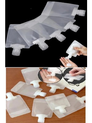 Derin Stok 5 Adet Şeffaf Sıvı Kozmetik Çantaları Seyahat Losyon Şampuan Yüz Kremi El Sabunu Ambalajı