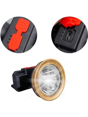 Derin Stok MX-81003 2 Watt Micro-Usb Şarjlı 1200MAH 3 Modlu Kafa Lambası Feneri