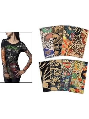 Derin Stok Tattoo Sleeves Giyilebilir Dövmeler