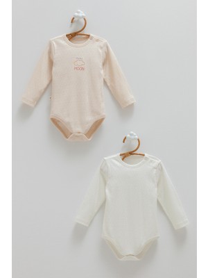 Caramell All Tıme Boy Bebek Çıtçıtlı Body-Ikili - Bej - 80-86 cm Bej
