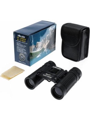 Derin Stok 8X21 Dürbün Siyah Dürbünü 56M/1000M Kauçuk Kaplama