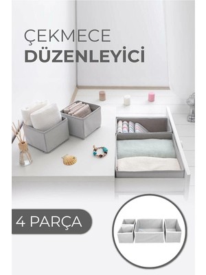 Derin Stok Çekmece Düzenleme Kutu Seti Organizer 4lü Set