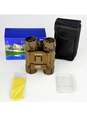 Derin Stok Trtasco 12X25 El Dürbünü 1000M/56M Geniş Görüş Alanlı Kamuflaj