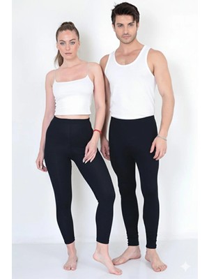 Tusebu Unisex Termal Içlik Alt Tayt – Esnek, Nefes Alır, Kışlık Polar Astarlı (Siyah)