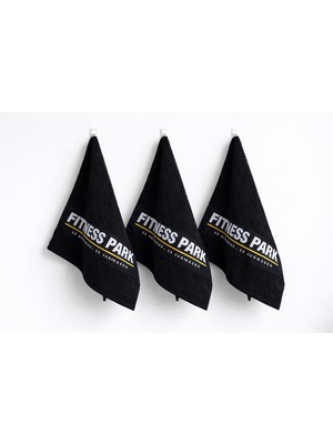 Ege Cotton 3 Lü Fitness Sporcu Havlusu Siyah %100 Pamuk Ter Emici Antreman Gym Spor Havlusu 50 x 90 - 3 Adet