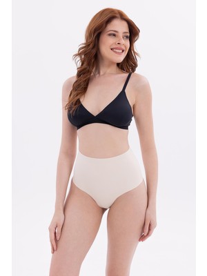 İlkyaz Fashion Ieg™ Ten Mı  2704 Lazer Kesim Yüksek Bel Hayalet Külot