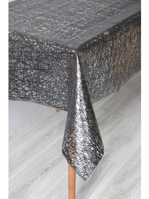Dede Ev Tekstil Pvc Şeffaf Kaplama Muşamba Masa Örtüsü - Çaprazipdesen - 033D