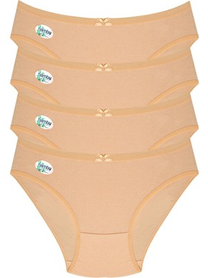 Tusebu Bambu Kadın Ten Rengi Külot 4’lü Paket – Yumuşak, Esnek ve Iz Yapmaz Konfor