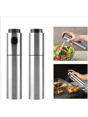 Derin Stok Paslanmaz Çelik Gövdeli Spray Yağlık - Zeytinyağ/sirke Püskürtücü