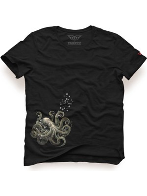 Tarrzzcom Unisex Regular Tasarım T-Shirt Ahtapot Tasarım Tişört