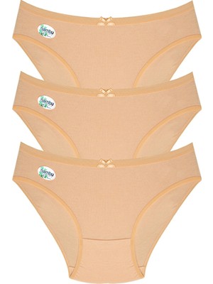 Tusebu Bambu Kadın Ten Rengi Külot 3’lü Paket – Yumuşak, Esnek ve Günlük Konfor