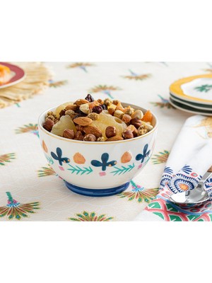 Açık Mavi Pembe Yüksek Kaliteli Seramik Kase 500 ml