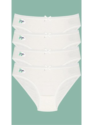 Tusebu Bambu Kadın Beyaz Külot 4’lü Paket – Yumuşak, Esnek ve Nefes Alan Günlük Iç Giyim