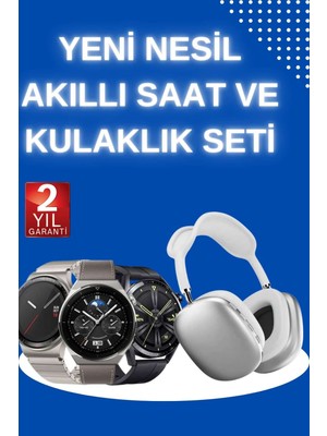 Sb Shopping Yeni Nesil Sesli Görüşme Akıllı Saat ve Çoklu Şarj Girişli Bluetooth Kulaklık Nabız Ölçer