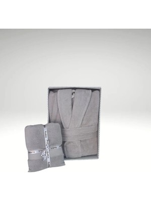 Özdilek Ekstra Kalın Şalyaka  Bornoz + Havlu Seti