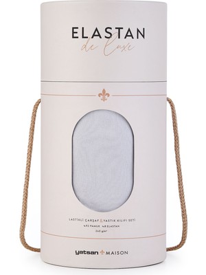 Yatsan Elastan De Luxe Lastikli Çarşaf & Yastık Kılıf Seti Açık Gri