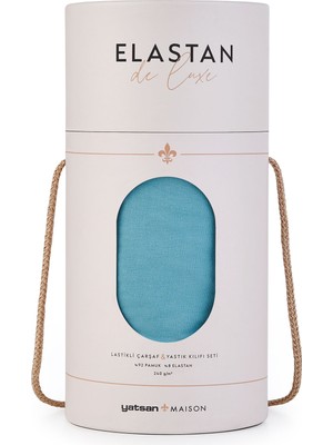 Yatsan Elastan De Luxe Lastikli Çarşaf & Yastık Kılıf Seti Açık Petrol
