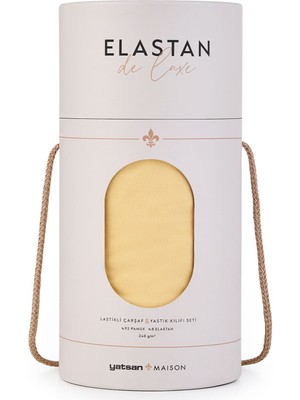 Yatsan Elastan De Luxe Lastikli Çarşaf & Yastık Kılıf Seti Sarı