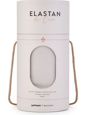 Yatsan Elastan De Luxe Lastikli Çarşaf & Yastık Kılıf Seti Taş Rengi