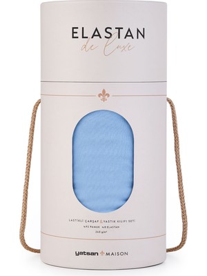 Yatsan Elastan De Luxe Lastikli Çarşaf & Yastık Kılıf Seti Mavi