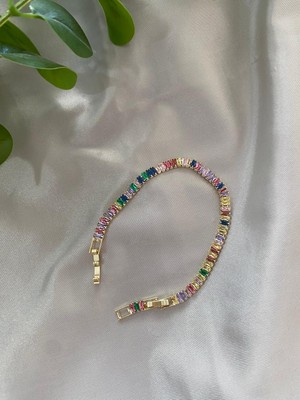 Renkli Taşlı Su Yolu Bileklik