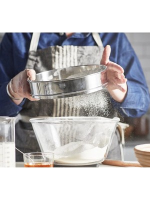 Paslanmaz Çelik Yuvarlak Elek 23X5 Cm, Un Eleme ve Süzme Aracı