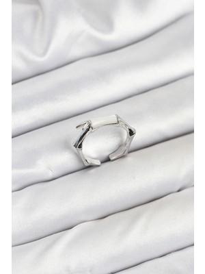 Sb Shopping Pirinç Gümüş Renk Kemik Model Kadın Yüzük