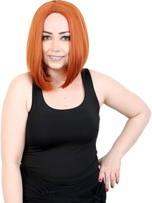 Similar Kahkülsüz Düz Kısa Fiber Sen Peruk / Bakır