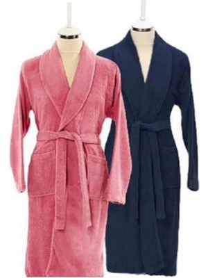 Özdilek Aile Bornoz Seti Trendy Pembe Lacivert
