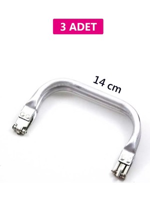 Gizli Metal Çanta Bursu – 3 Adet - 14 cm - Metal Çanta Aparatı Çanta Aksesuarı Nemere