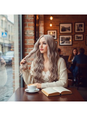 Similar Uzun Su Dalgası Fiber Sen Peruk / Küllü Bebek Sarı