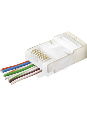 Nemere CAT6E Ez RJ45 Metal Konnektör 100 Adet Plastik Kutu - Beyaz ND2422