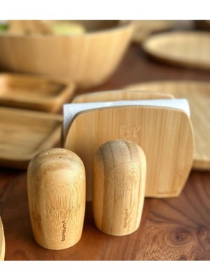 Şık Peçetelik ve Tuzluk Biberlik Seti, 3 Parça, Huzurlu Masa Dekoru