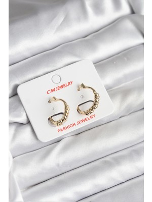 Nemere 14K Gold Renk Kaplama cm Kadın Küpe - TJ-BKP11415