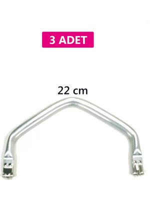 Gizli Metal Çanta Bursu – 3 Adet - 22 cm - Metal Çanta Aparatı Çanta Aksesuarı Nemere