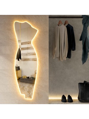 Nilisis Ayna LED Işıklı Silüet Tasarım Ayna, Silüet Tasarım LED Aydınlatmalı Ayna, Özel Tasarım Duvar Aynası