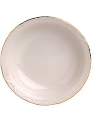 Yaldızlı 6'lı 17 cm Yemek Tabağı Seti, Şık ve Dayanıklı Tasarım