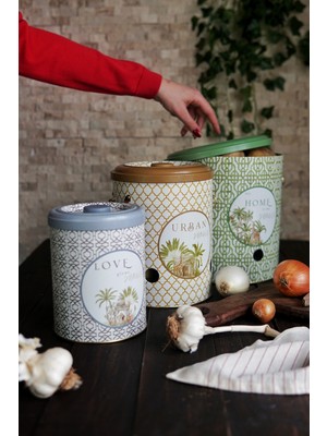 Metal Sebze Kovası 3'lü Set, Pratik ve Şık Saklama Çözümü