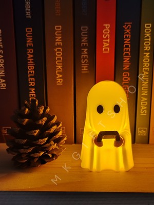 Mk Gift Shop Işıklı Hayalet Biblo – Oyun Kolu Tutan Sevimli Dekoratif Figür