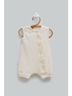 Caramell Hello Gırl Çıtçıtlı Barbabtöz - Bej - 50-56 cm Bej