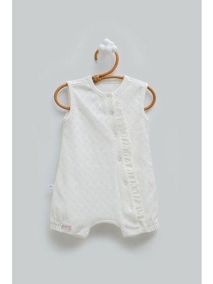 Caramell Hello Gırl Çıtçıtlı Barbabtöz - Ekru - 68-74 cm Ekru