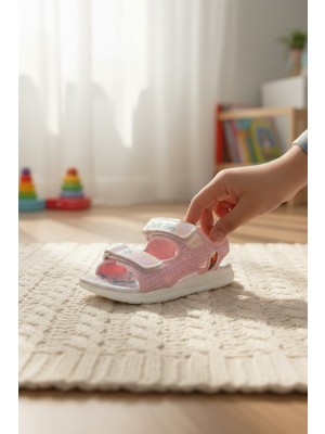 Enoch Nefes Alabilen File Dokulu ve Hologram Bantlı Sportif Çocuk Sandalet