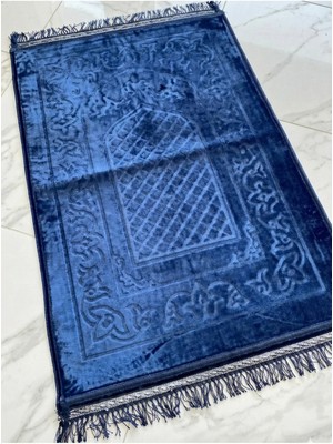 Tusebu "lüks Kadife Dokulu Mihrap Desenli Çeyizlik Seccade - Yumuşak Namaz Seccade