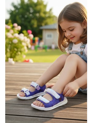 Enoch Nefes Alabilen File Dokulu ve Hologram Bantlı Sportif Çocuk Sandalet