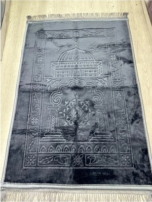 Lüks Kalın Yumuşak Peluş Seccade Kaymaz Taban Çeyizlik Gündelik Seccade