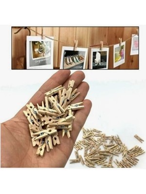 Practika Mandal Mini Ahşap Mandal (100 Adet)