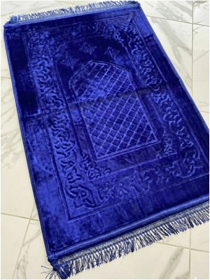 Tusebu "lüks Kadife Dokulu Mihrap Desenli Çeyizlik Seccade - Yumuşak Namaz Seccade