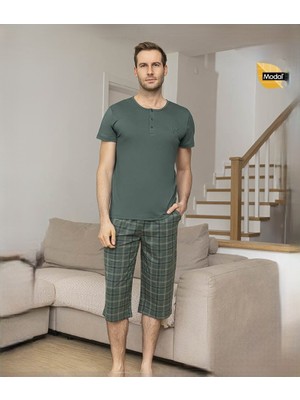 Aydoğan Erkek Modal Patlı Kısa Kollu Pijama Takımı